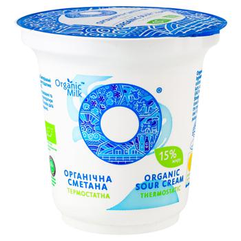 Сметана Organic Milk органическая термостатная 15% 250г 