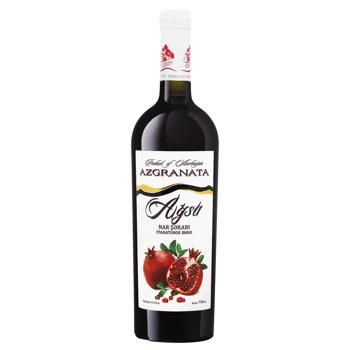 Вино Az-Granata Agsu красное полусладкое 12% 0,75л 