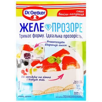 Желе Dr.Oetker Прозрачное со вкусом ваниль-клубника 72г 