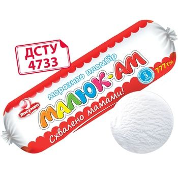 Мороженое Ласунка Пломбир Малюк-Ам 777г 