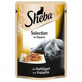 Корм Sheba Select Slices с домашней птицей в соусе для котов 85г