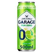 Пиво Garage Lime со вкусом лайма светлое безалкогольное 0,5л