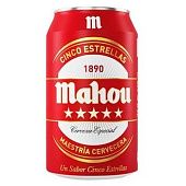 Пиво Mahou 5 Estrellas светлое 5,5% 0,33л