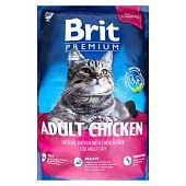 Корм сухой Brit Premium с курицей для взрослых кошек 1,5кг