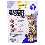 Лакомство для кошек GimCat Nutri Pockets Морской микс 150г