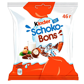 Конфеты Kinder Schoko-Bons из молочного шоколада с молочно-ореховой начинкой 46г