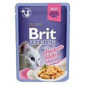 Корм Brit Premium филе курицы в желе для котов 85г