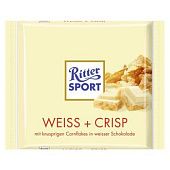 Шоколад белый Ritter Sport c рисово-кукурузными хлопьями 100г