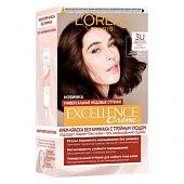 Крем-краска для волос Loreal Excellence 3U темно-каштановый