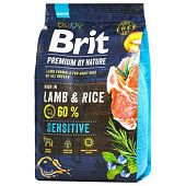 Корм сухой Brit Premium Sensitive с ягненком и рисом для собак с чувствительным пищеварением 3кг