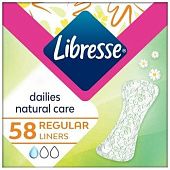 Прокладки ежедневные Libresse Natural Саге Regular 58шт