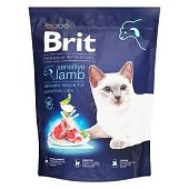 Корм сухой Brit Premium Sensitive с ягненком для кошек с чувствительным пищеварением 300г