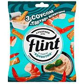 Сухарики пшенично-ржаные Flint со вкусом креветки 65г + соус "Тартар" 15г