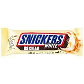 Мороженое Snickers White в глазури из белого шоколада 40,8г