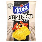 Чіпсы Люкс со вкусом лисичек рифленые 125г