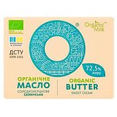 Масло Organic Milk Крестьянское сладкосливочное органическое 72,5% 180г