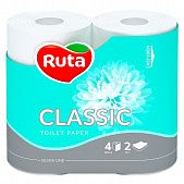 Туалетная бумага Ruta Classic двухслойная белая 4шт