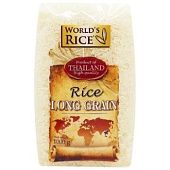 Рис World's Rice шлифованный длиннозернистый 1кг