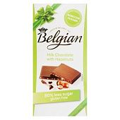 Шоколад молочный Belgian с фундуком без сахара 100г