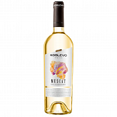 Вино Koblevo Muscat белое полусладкое 9-12% 0,75л