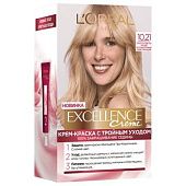 Крем-краска для волос L'Oreal Excellence Creme 10.21 светло-светло-русый перламутровый осветляющий