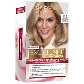 Крем-краска для волос L'Oreal Paris Excellence светло-русый пепельный №9.1