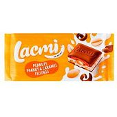 Шоколад молочный Roshen Lacmi Peanuts Peanut&Caramel Fillings 90г