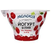 Йогурт Молокія Белый Вишня на подушке из ягод 5,7% 140г