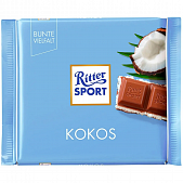 Шоколад молочный Ritter Sport c кокосово-молочным кремом 100г