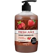 Крем-гель для душа Fresh Juice Шоколад & Клубника 750мл