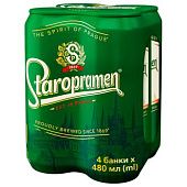 Пиво Staropramen светлое 4,2% 0,48л x 4шт