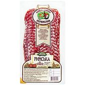 Колбаса Укрпромпостач-95 Римская сыровяленая нарезка в/с 80г