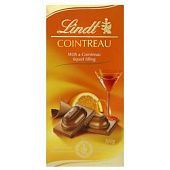 Шоколад молочный Lindt с апельсиновым ликером Cointreau 100г