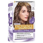 Краска для волос L'Oréal Paris Excellence Cool Creme 7.11 Ультрапепельный русый 192мл