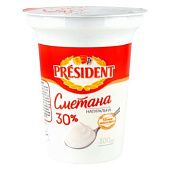 Сметана President 30% 300г