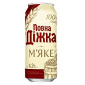 Пиво Повна Діжка светлое мягкое 4,2% 0,5л