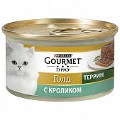 Корм Gourmet Gold Террин с кроликом для взрослых кошек 85г