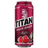 Пиво Titan крепкое темное со вкусом вишни 8% 0,5л