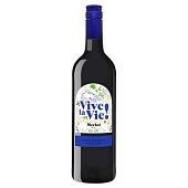 Вино Vive la Vie Merlot красное полусухое безалкогольное 0,75л