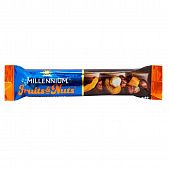 Шоколад молочный Millennium Fruits&Nuts с миндалем, целыми лесными орехами, курагой и изюмом 35г