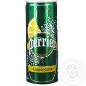 Минеральная вода Perrier газированная со вкусом лимона 250мл