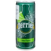 Вода газированная Perrier минеральная со вкусом лайма 250мл