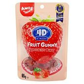 Конфеты Amos 4D Strawberry Burst в форме клубники 65г