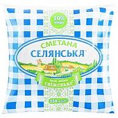 Сметана Селянська 10% 350г