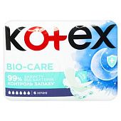 Прокладки гигиенические Kotex Bio Care Night 6шт