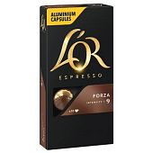 Кофе молотый L`OR Espresso Forza в капсулах 10шт 52г