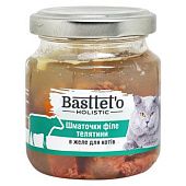 Корм Bastteto Holistic Кусочки филе телятины в желе для котов 130г