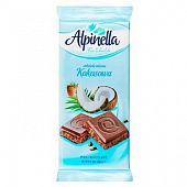 Шоколад молочный Alpinella с кокосом 90г