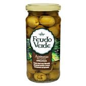 Оливки зеленые Feudo Verde Manzanilla фаршированнные анчоусами 240г