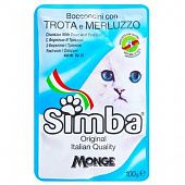 Корм Simba кусочки форели с треской для кошек 100г